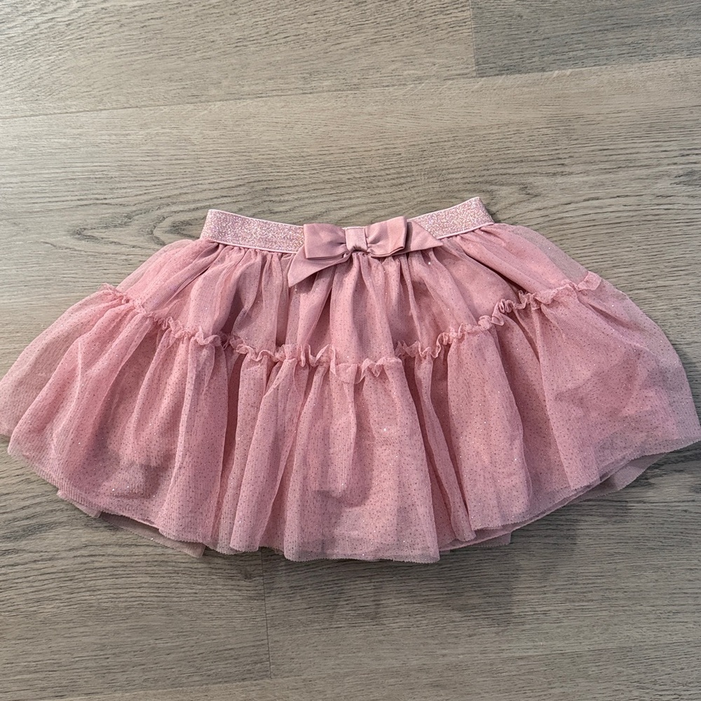 H&M Pink Sparkle Tulle Skirt with Bow